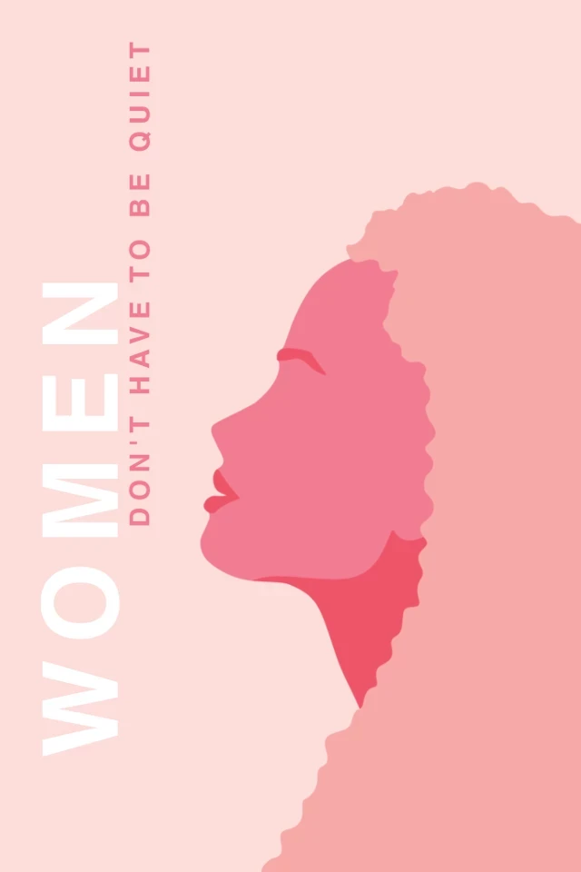 Template Empowering Pink Poster for Social Awareness