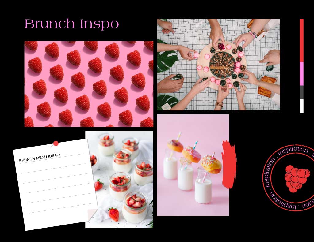 Chic Pink Brunch Inspiration Poster Design