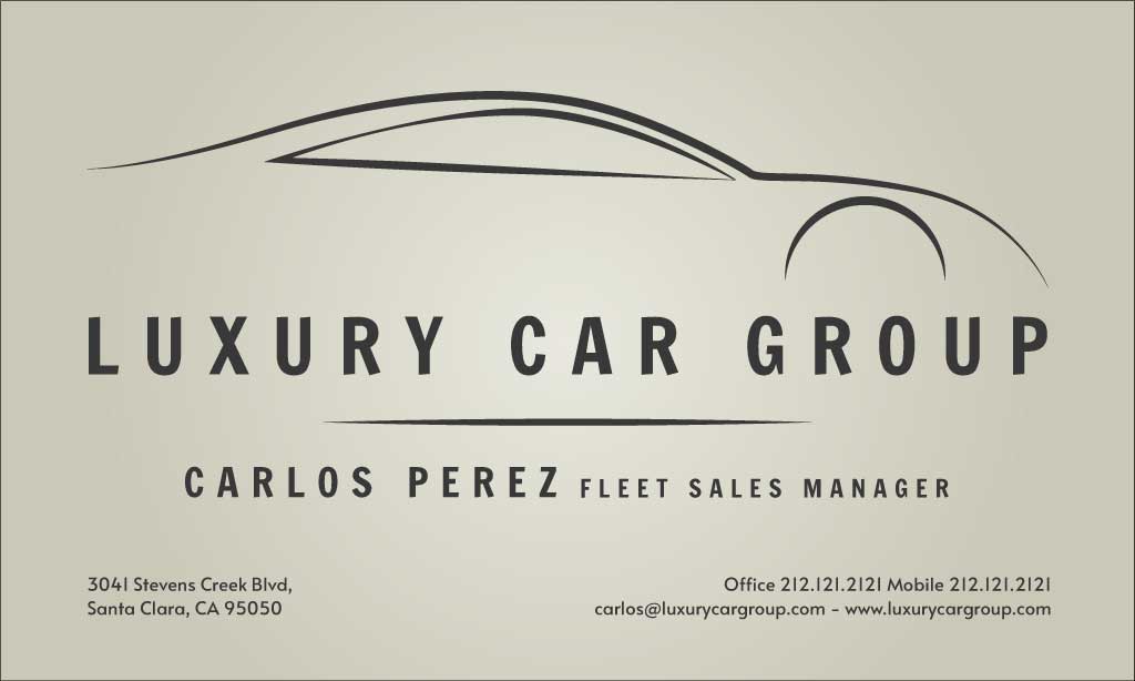 Elegant Luxury Car Group Business Card Template