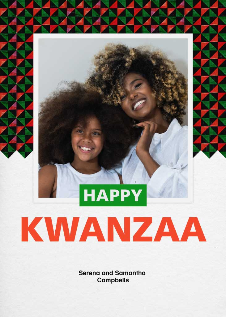 Template Joyful Kwanzaa Celebration Poster Red Green Harmony