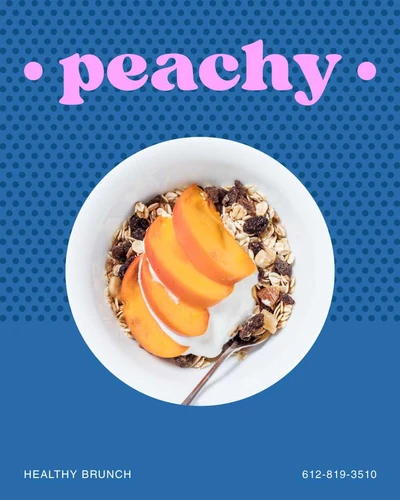 Template Energizing Blue Brunch Poster Design Template