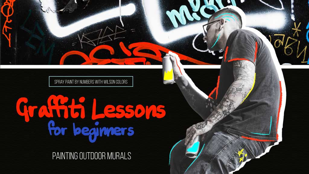 Template Urban Graffiti Workshop Poster in Black Red