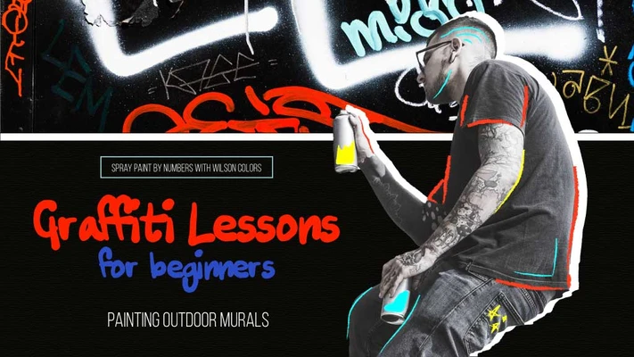 Template Urban Graffiti Workshop Poster in Black Red