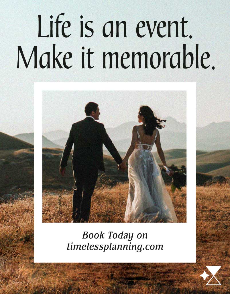 Elegant Wedding Planner Ad in Earthy Tones