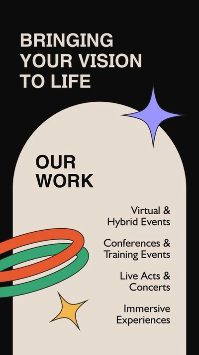 Template Elegant Black Event Services Poster Design