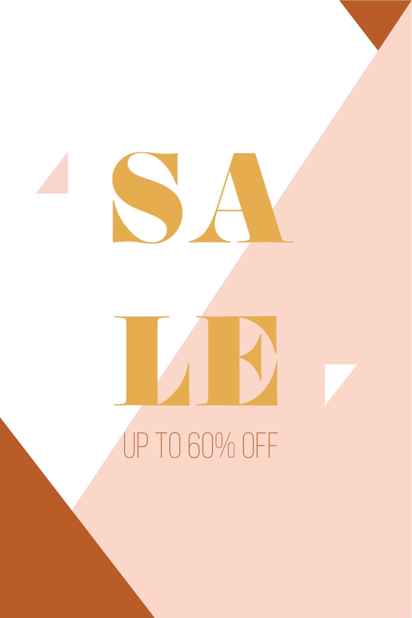 Elegant Peach Sale Ad with Chic Typography