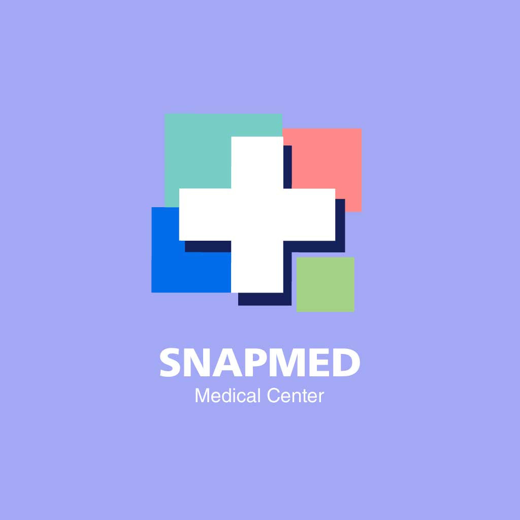 Template Sleek Blue and Green Medical Center Poster