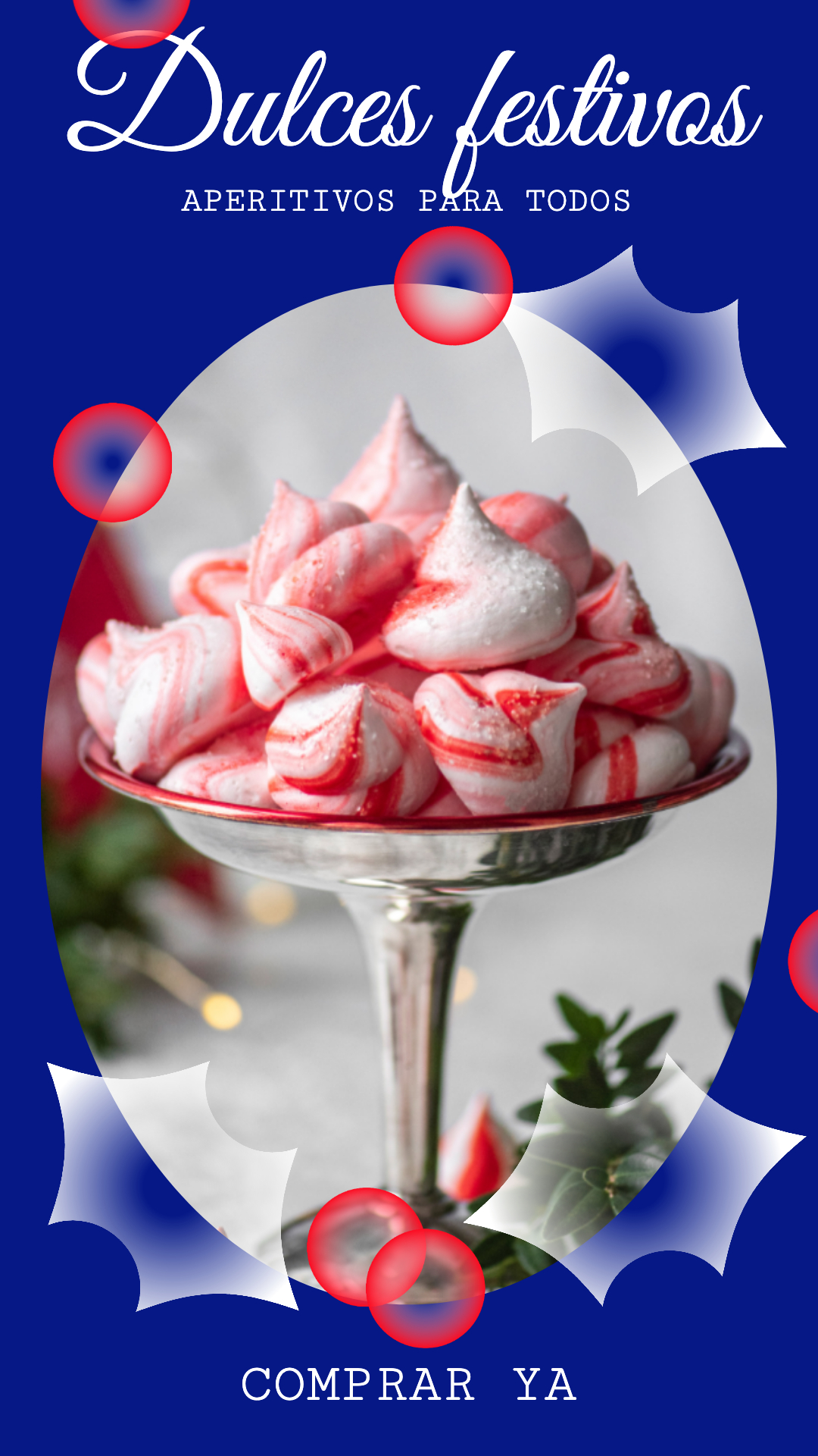 Blue Red Holiday Meringues Poster Offer