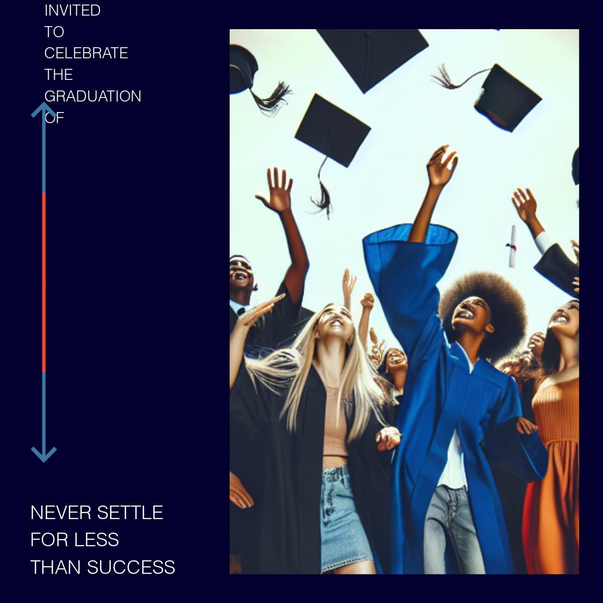 Celebrate Academic Milestones Graduation Poster Blue