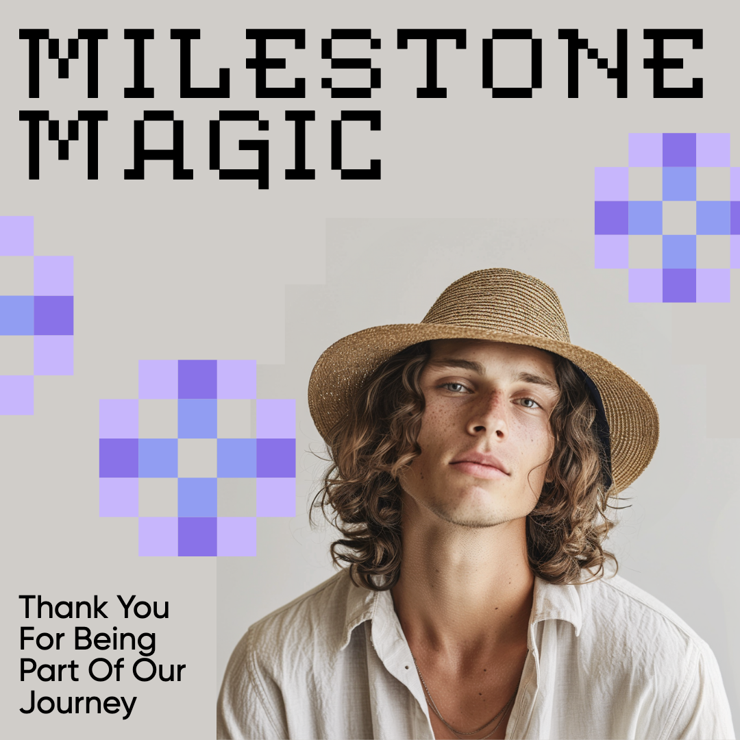 Milestone Magic Beige Instagram Post Design