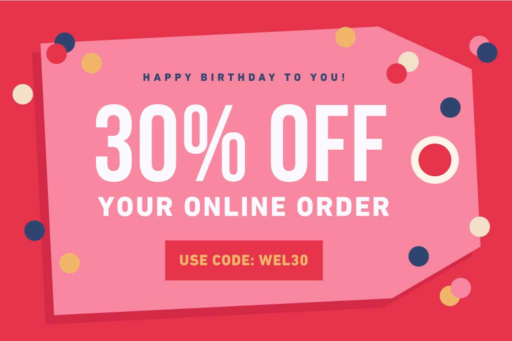Template Vibrant Pink Birthday Discount Voucher Design