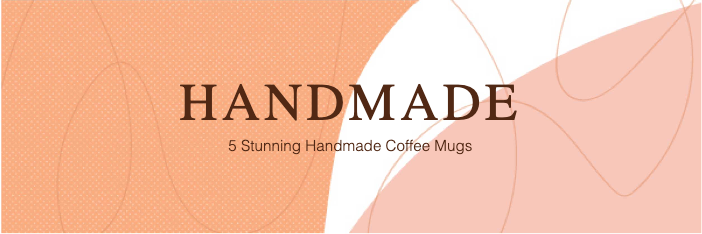 Elegant Handmade Mugs Advertisement Template Peach Tones