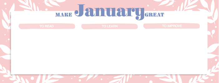 Inspiring January Goals Pink Planner Post