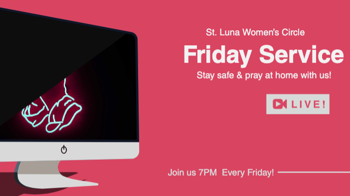 Friday Service Online Event Poster Raspberry