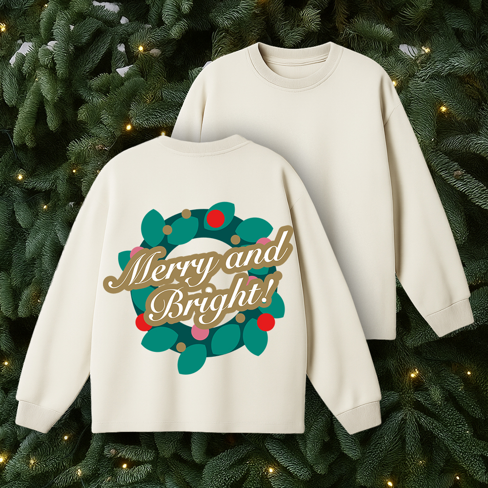 Template Cozy Beige Long-Sleeve With Holiday Cheer
