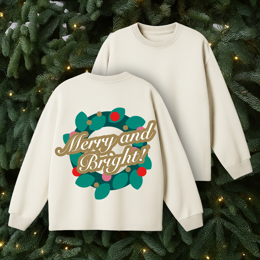 Template Cozy Beige Long-Sleeve With Holiday Cheer