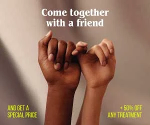 Template Warm Tones Friendship Spa Voucher Ad