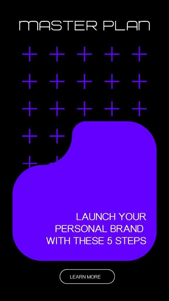 Template Create Your Brand Strategy Poster with Vibrant Purple