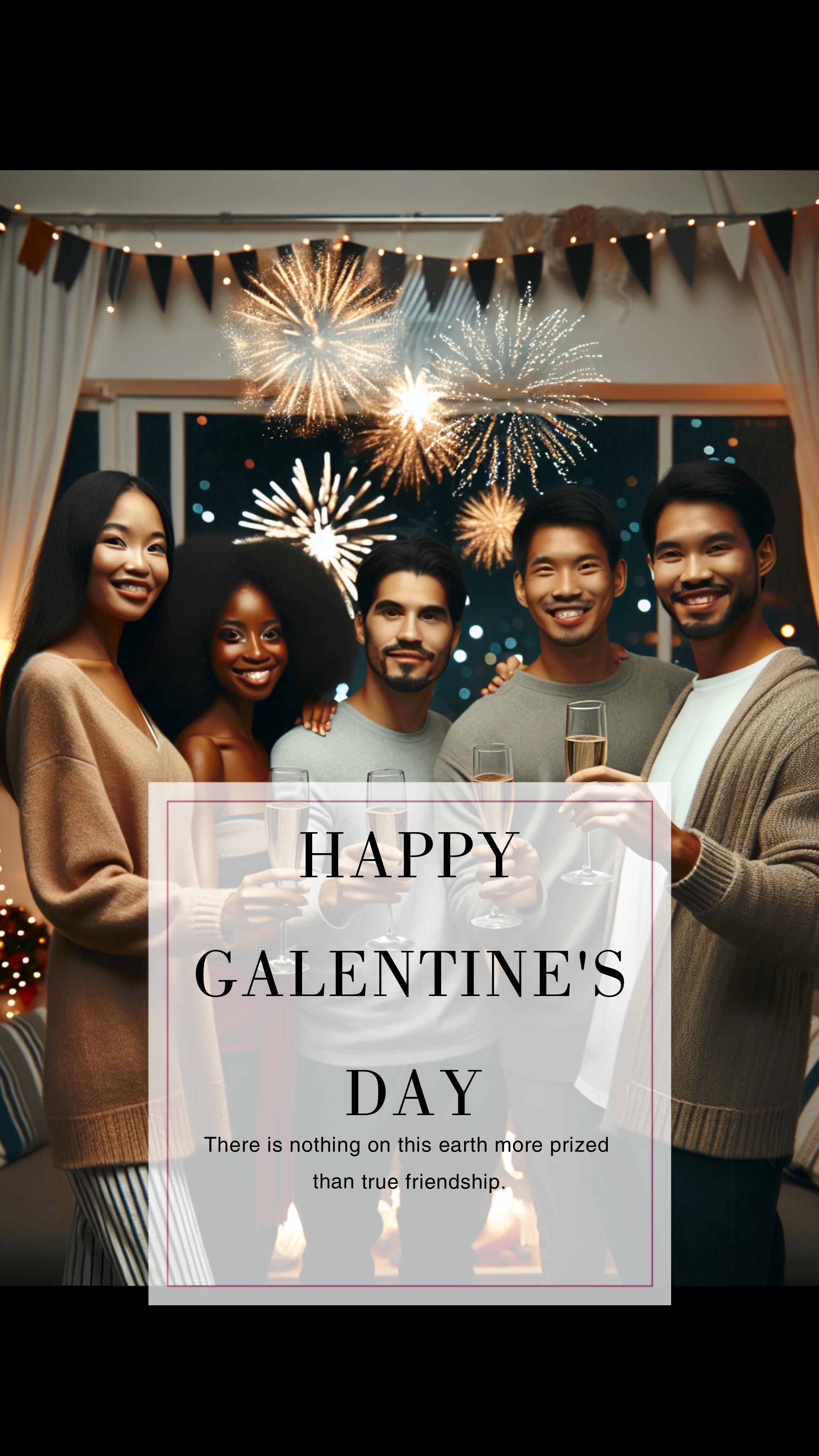 Joyful Galentine’s Day Friendship Celebration Poster