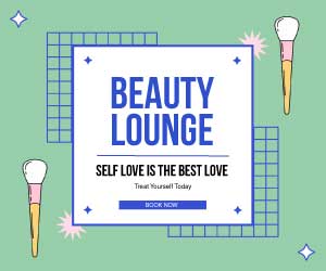 Chic Beauty Lounge Promo Poster in Mint