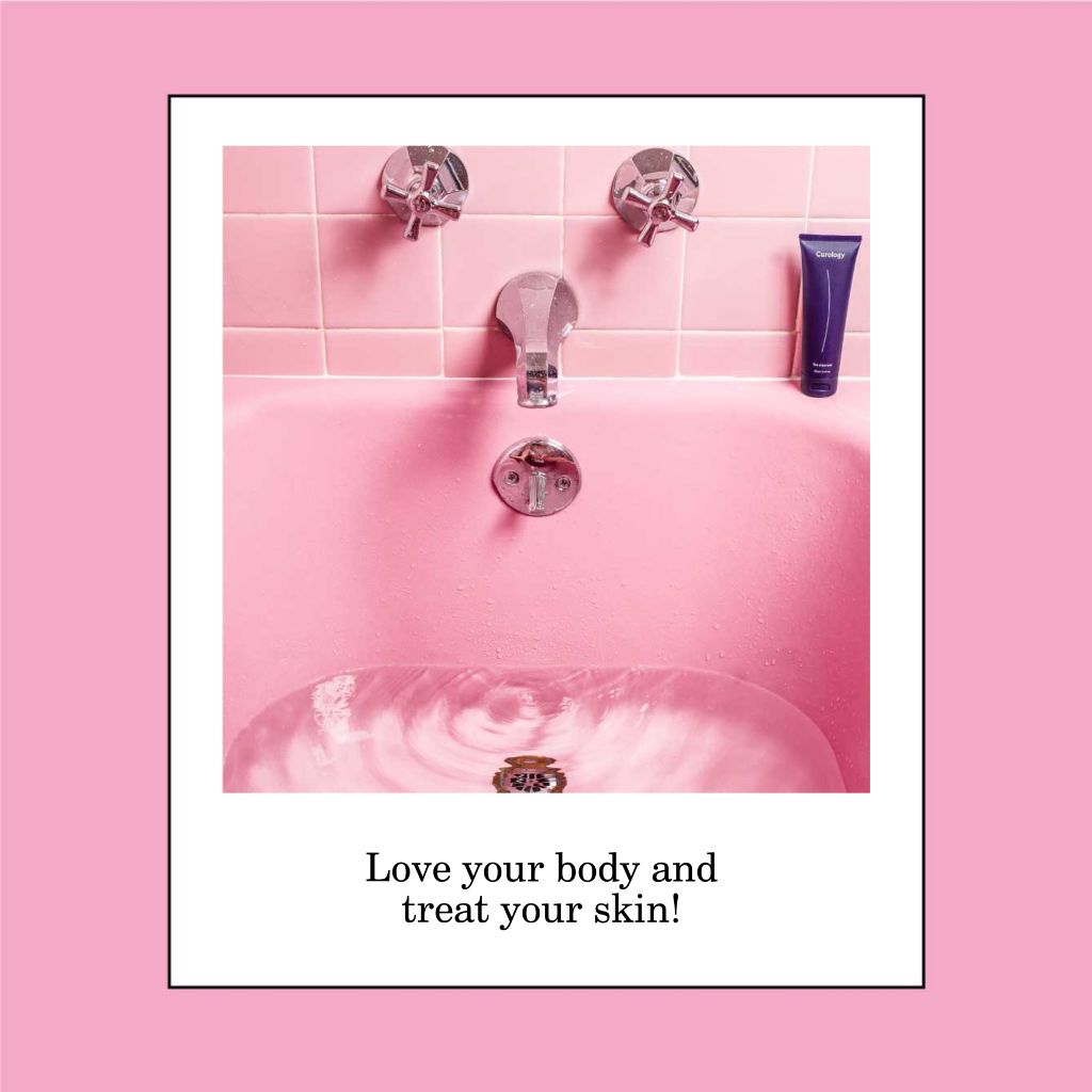 Chic Pink Bathroom Skincare Poster Template