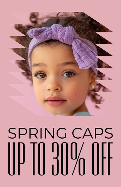 Charming Pink Poster Spring Caps Sale