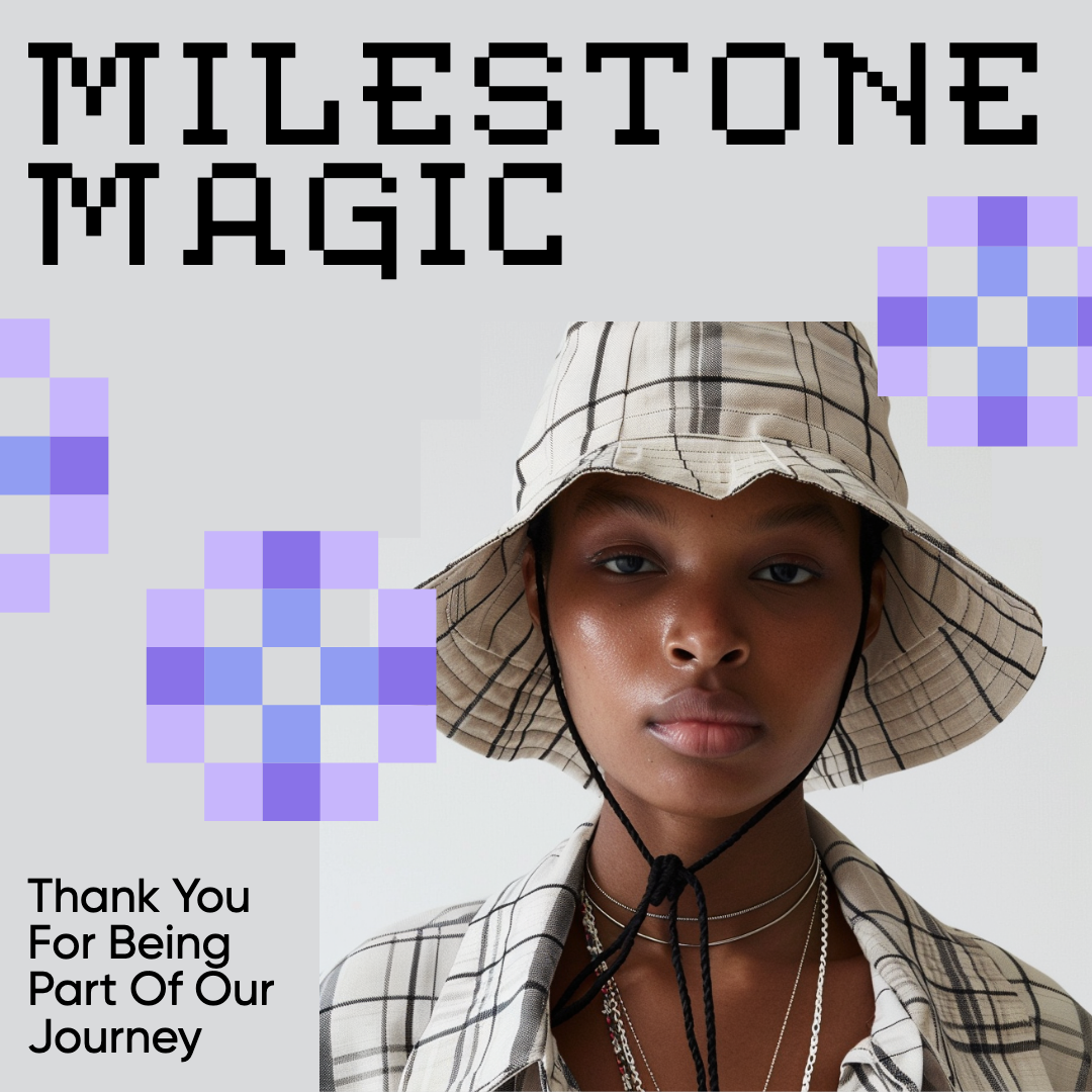 Elegant Milestone Magic Instagram Post in Black Purple