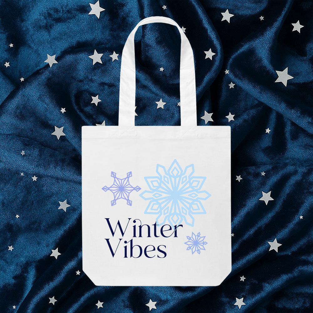 Template Elegant Winter Vibes Tote Bag Design