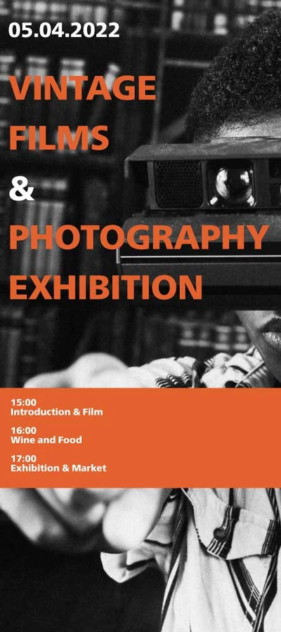 Template Retro Orange and Black Photography Poster