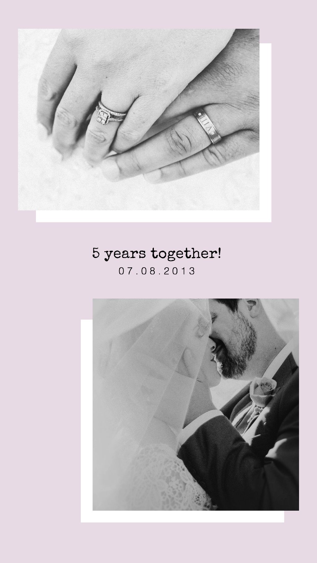 Cherished Memories Anniversary Post Template Lavender