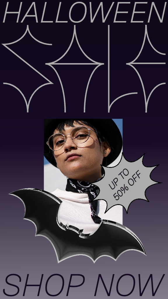 Halloween Purple Hues Instagram Story Sale Ad