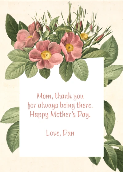 Template Elegant Pink Floral Mother's Day Post Template
