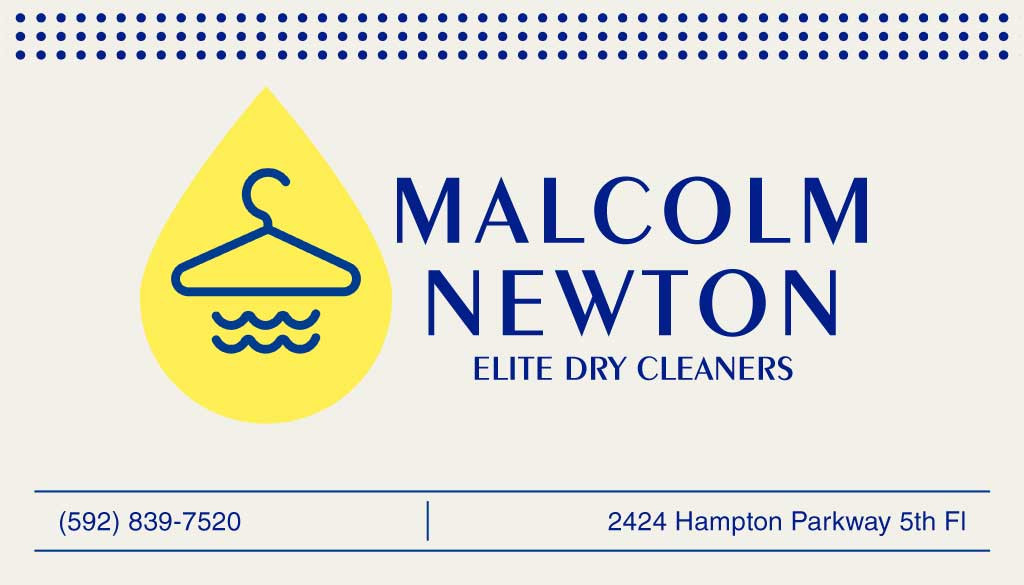 Template Sleek Navy Blue Yellow Business Card Design