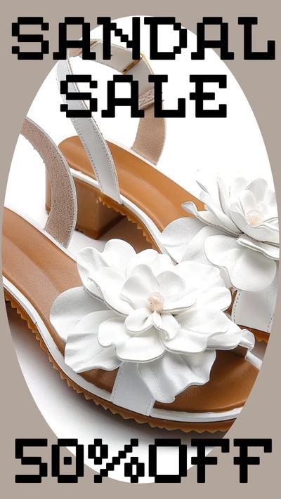 Trendy Sandal Instagram Story Sale Beige