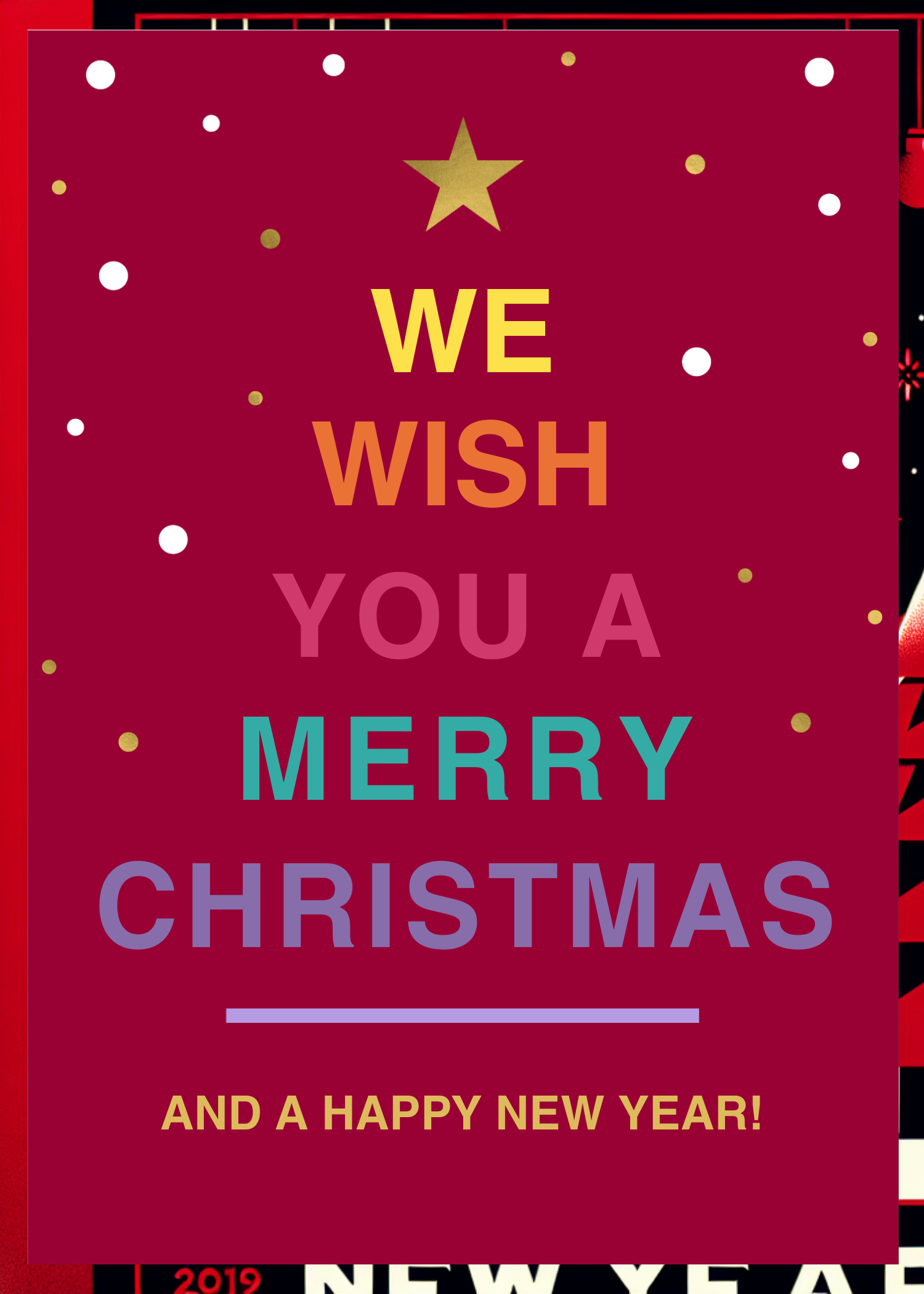 Red and Green Christmas Greeting Poster