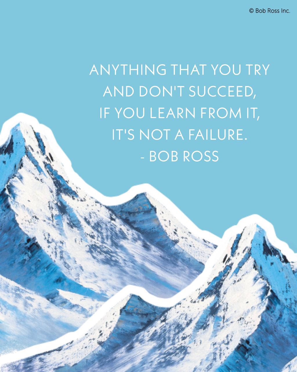 Inspiring Mountain Quote Blue Poster Design