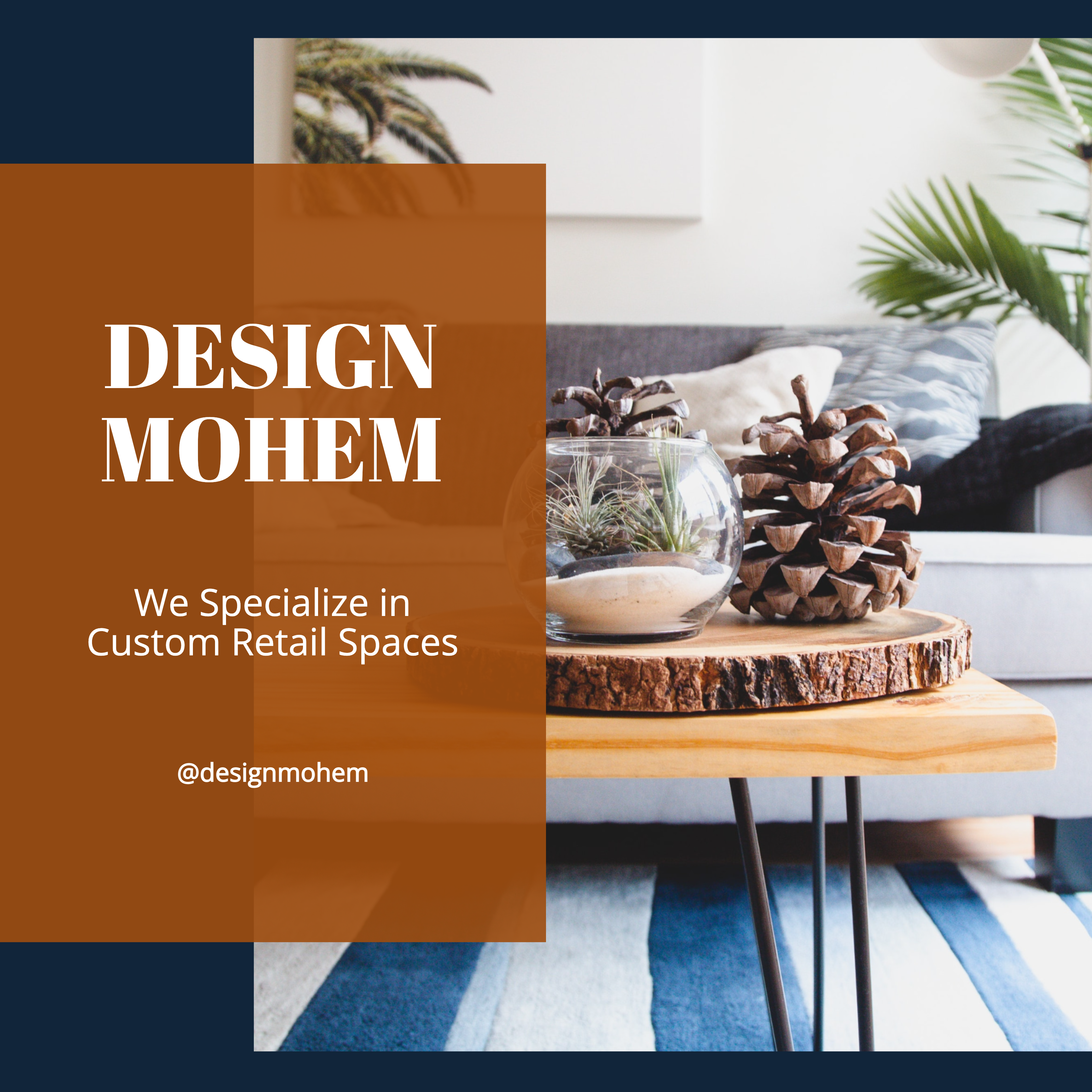 Elegant Retail Space Ad Poster in Warm Tones