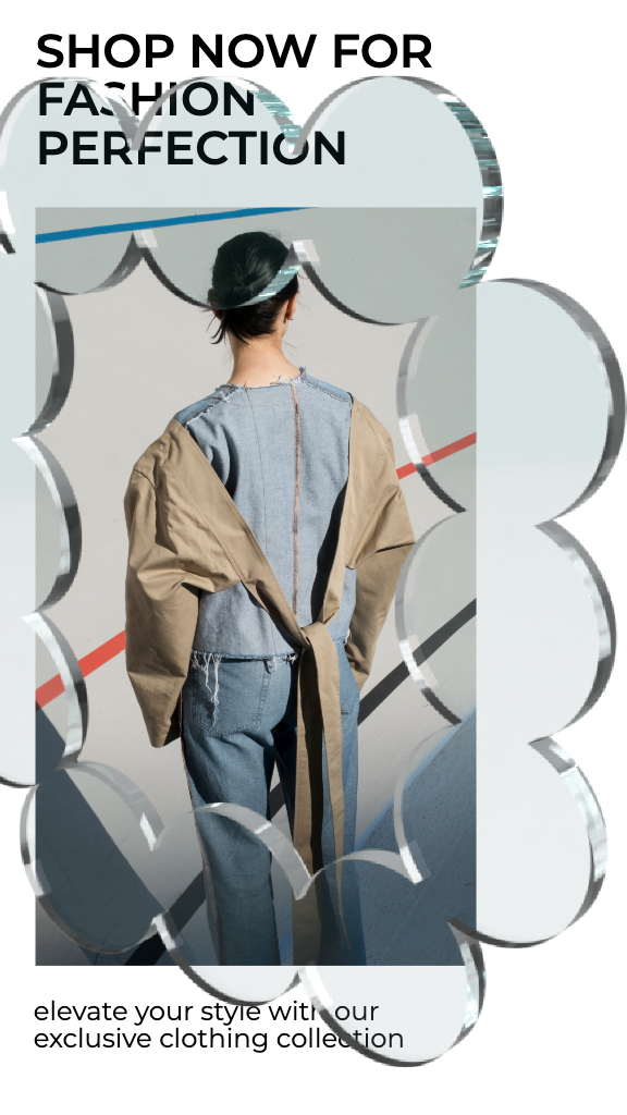 Chic Blue Fashion Sale Ad Template