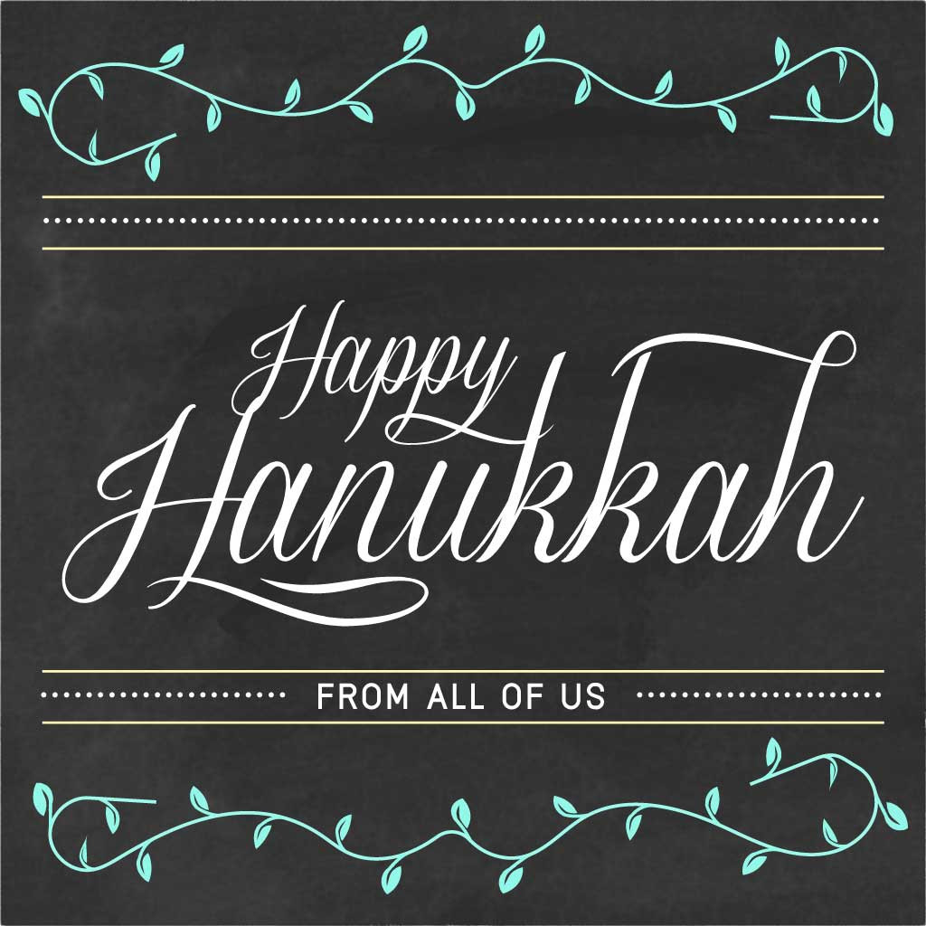 Template Elegant Black Hanukkah Greetings Poster Design