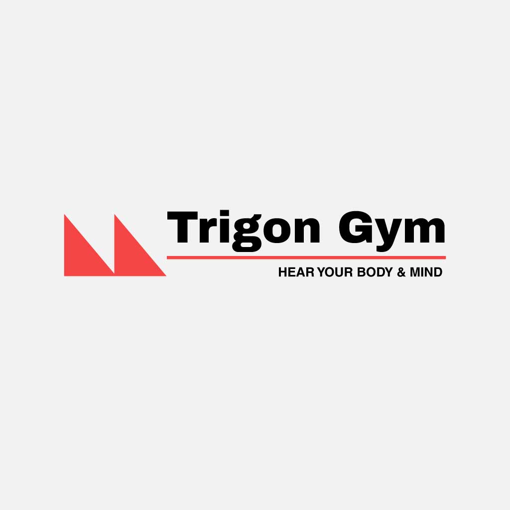 Sleek Red and Black Gym Logo Poster Design