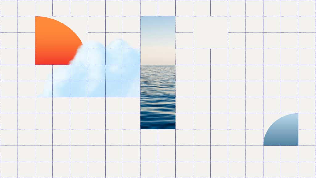 Template Serene Ocean View Modern Poster Design