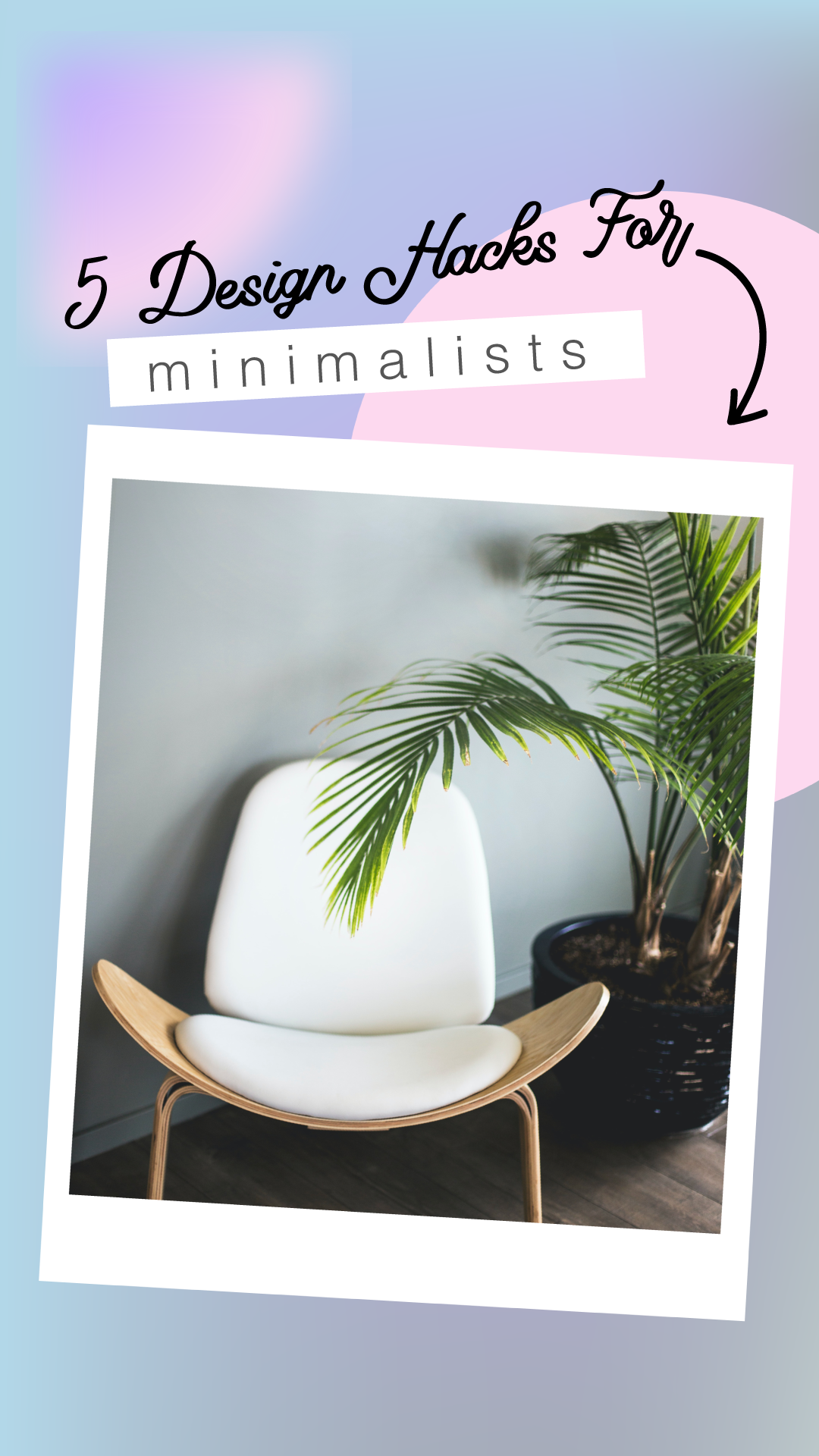 Chic Minimalist Design Tips Poster in Pink