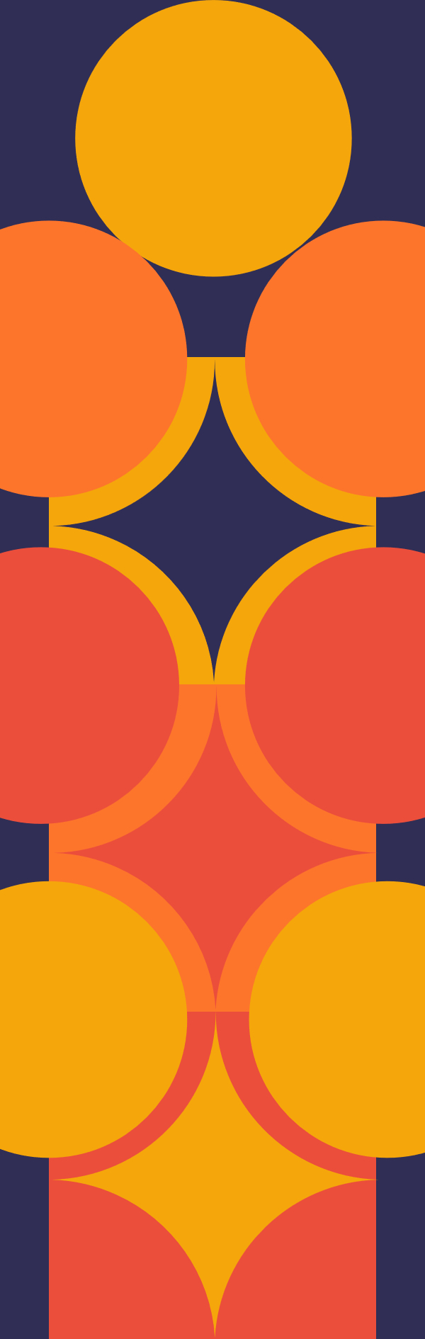 Bold Navy and Orange Geometric Poster Design