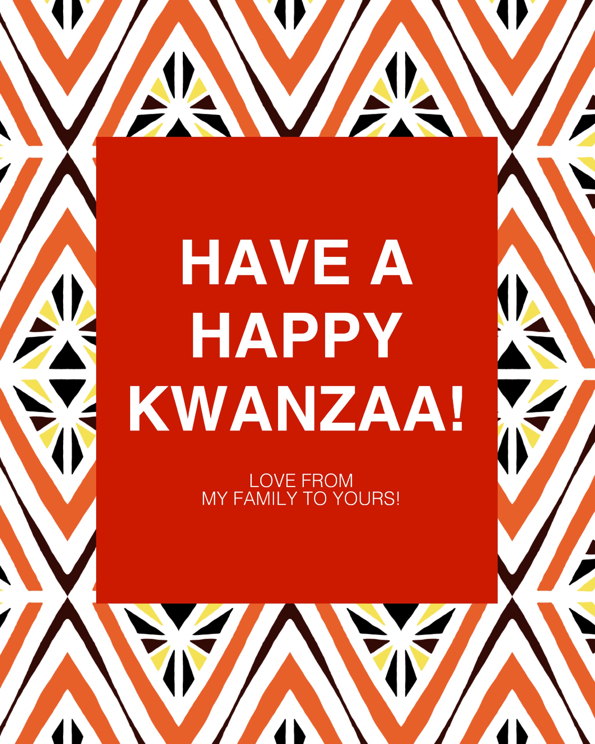 Vibrant Kwanzaa Greetings Social Post Template