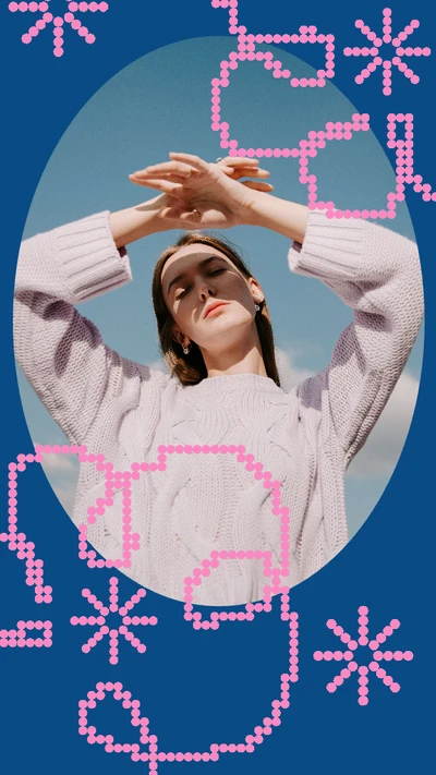 Chic Blue Sky Instagram Story Template Design