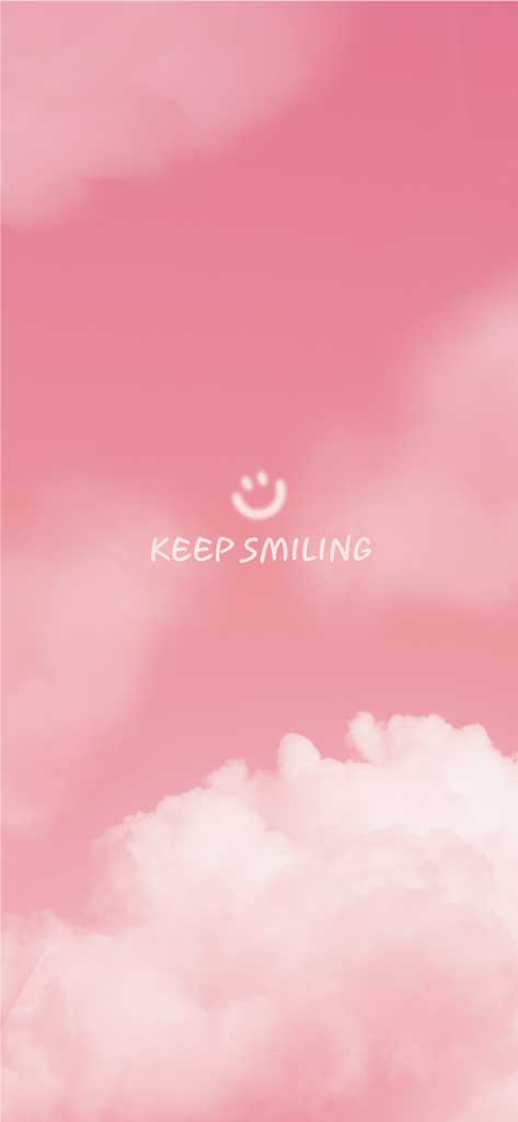 Cheerful Pink Clouds Phone Wallpaper Design