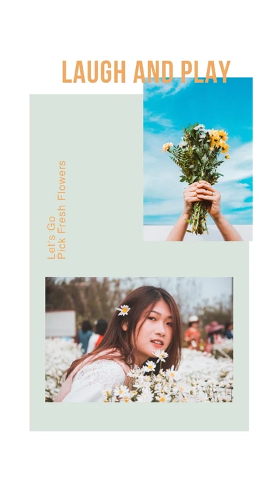 Template Sunny Spring Day Floral Post Template