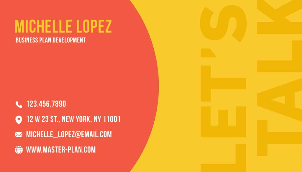 Template Sunshine Yellow Business Card Template Design
