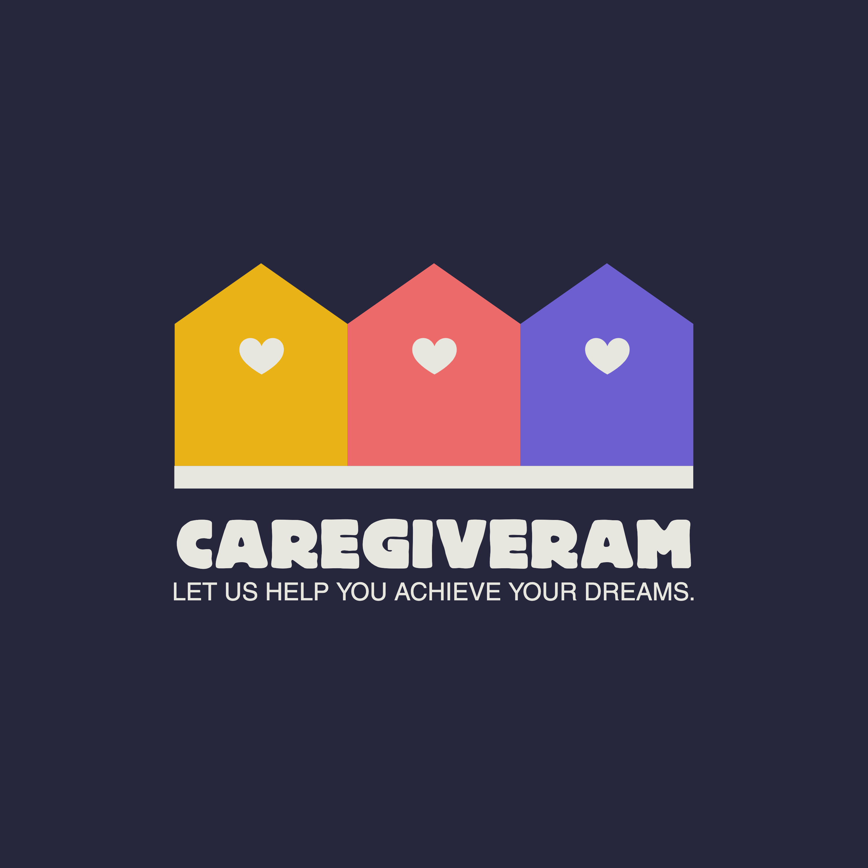 Bold Caregiver Services Ad with Vibrant Colors