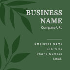 Elegant Green Leaf Business Card Design